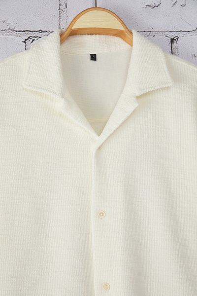 Trendyol Collection Fehér normál férfi ing TMNSS25GO00067