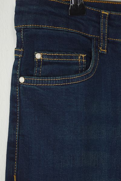 Trendyol Curve Blue High Waist Straight Fit Large Size Jeans Tbbss25Cj00033