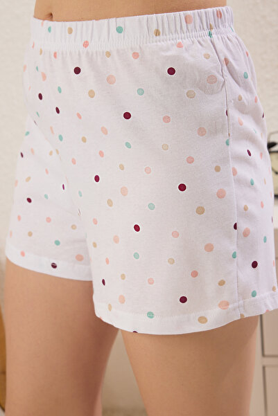 Trendyol Collection Baumwollpuder 100% Hund gestrickt Pyjama Set mit Shorts