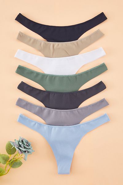 Trendyol Collection Többszínű 7'li varrat nélküli lézerrel vágott nadrág mikro tanga THMSS25KU00036