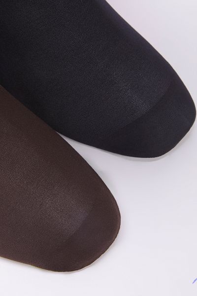Trendyol Collection Black-Brown 2'Li Package 15 Denier Jacquard Knitted Socks Thmaw23Co00096