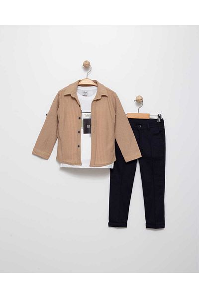 neocotton Комплект от три части за момче - риза, панталон и тениска Julia с регулируем ръкав
