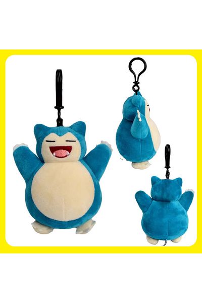 Potdemiel 12cm Snorlax Pokemon Pikachu Mew Squirtle Charmander Kawaii Plush Toy Pendant School Bag Backpack Pe