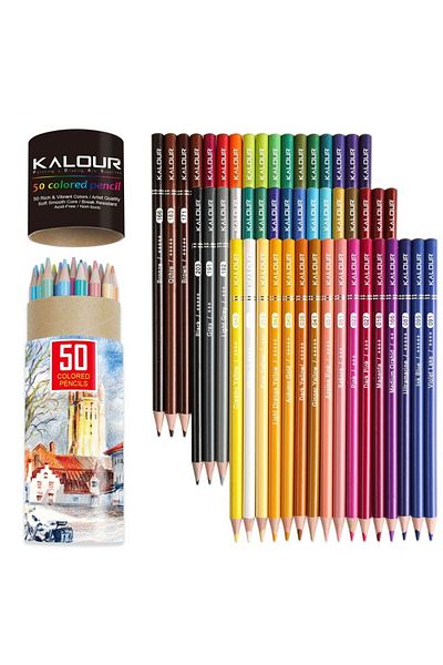 Choice 50Pcs KALOUR 50/72/180/240/300 Pcs Oil Colored Pencils Set Professional Drawing Color Pencil For Art