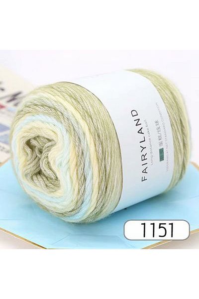 Choice 1151 100g Rainbow Woollen Yarn New Soft Hand Woven Cake Yarn Hat Scarf Sweater Dyeing Crocheting Fan