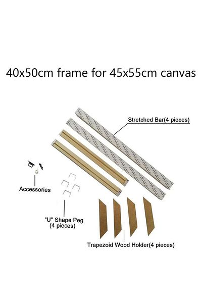 Choice 40x50cm 30x40 40x60 50x70cm Canvas Frame Wooden Frames Wooden Photo Oil Painting Canvas Diamond Pain