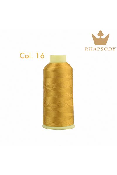 Choice 16 Old Gold 40WT 120D/2 5000m Polyester Embroidery Thread for Brother/Singer Machine Household Sewin