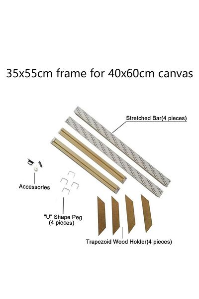Choice 35x55cm 30x40 40x60 50x70cm Canvas Frame Wooden Frames Wooden Photo Oil Painting Canvas Diamond Pain