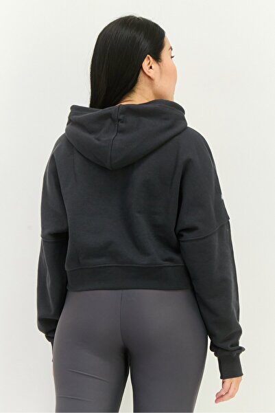 adidas Women Sportswear Fit Long Sleeve Outdoor Hoodie, Charcoal