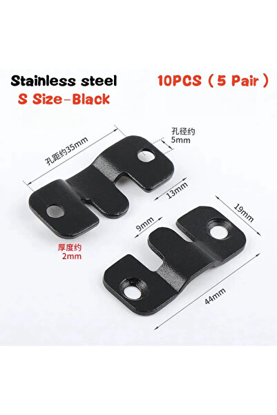 Choice 10 قطع من دعامات التثبيت المسطحة المصنوعة من الفولاذ المقاوم للصدأ مع ...