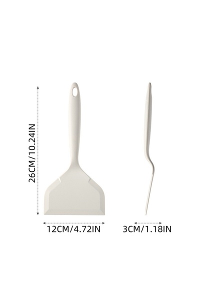 Choice1 WHITE 1pc silicone Heat resistant spatula household food grade non-stick Frying pan sushi steak fish