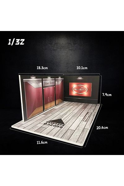 Choice 32048 Diorama 1/32 Car Garage Parking Lot Model Led Lighting Pvc Garage Diy Scene Diecast Car Model