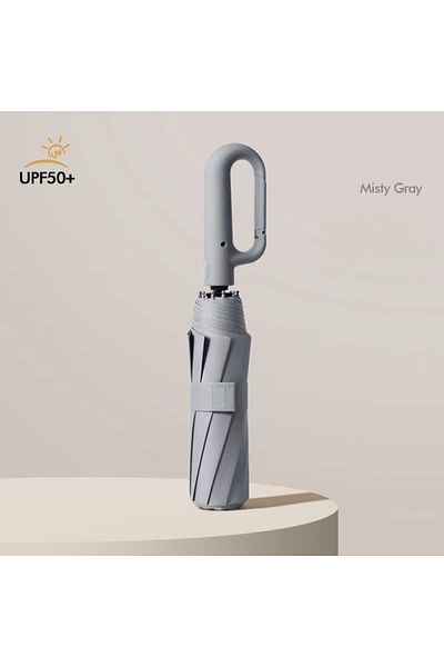 Choice Light Grey Ring Buckle Design 20 Rib Fully Automatic Umbrella for Men Folding Extra Large Strong Str
