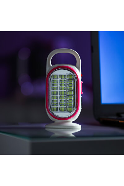 Geepas LED Emergency Lantern with Solar Panel- GE53033| Energy Efficient Design, 21 Pieces Hi-Power LEDs