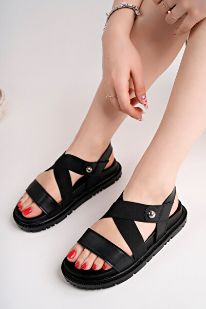 Halloween Sandale negre de zi cu zi Sandale pentru femei Sandale cu talpă gro...