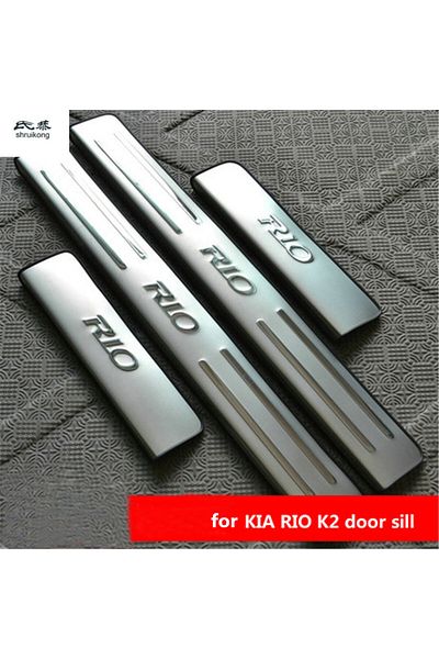Choice 4PCS/LOT Stainless Steel For KIA RIO 2 3 MK2 MK3 Sedan Hatchback  Welcome Scuff Plate Cover Door ...