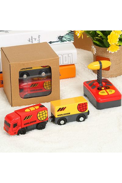 Choice NO 2 RC Electric Train Set Toys for Kids Car Diecast Slot Toy Fit for Standard Wooden Train Track Ra