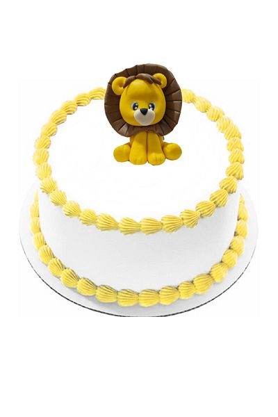 Pasta9 Lion Figure Cake Decoration in Sugar Dough 8 cm Size Discoloration Available