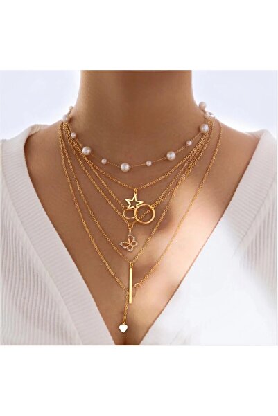 Choice 5668101HB قلادة شخصية إبداعية للأقليات للنساء على شكل نجمة خماسية الشك...