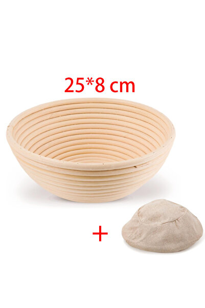 Choice with Liner Round 25X8 Rattan Bread Proofing Basket Bread Basket Oval Rattan Wicker Dough Fermentatio