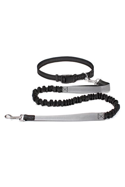 Choice Grey Hand Free Dog Leash For Pet Walking Running Jogging Adjustable Dog Leash Waist Belt Chest Strap