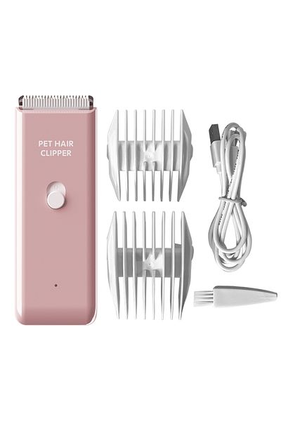 LANMODA Pink Cordless Dog Clipper Rechargeable Pet Hair Trimmer Low Noise Professional Cat Puppy Grooming Ha