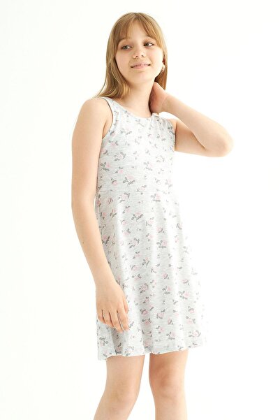 zepkids Στρογγυλή λαιμόκοψη Zero Sleeve Rose Metraj - Κοριτσίστικο φόρεμα Grimelange Color