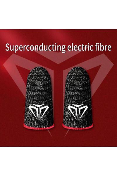 karbeen 2 Pair Red New Mobile Game Touch Screen Finger Sleeve Breathable Gaming Fingertips For Pubg Mobile G
