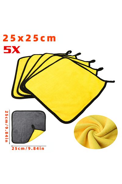 Choice 25x25cm-5PCS 10/5PCS VAT Dyeing Car Wash Microfiber Towel Cleaning Drying Cloth Drying Towel Car Car