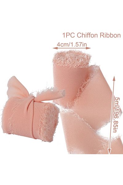 Choice 4cmx5m style 31 5M Handmade Frayed Edged Satin Chiffon Silk Ribbon For Wedding Invitation Wrapping B
