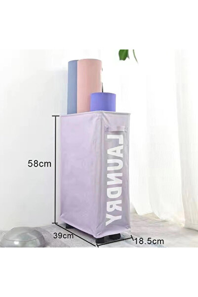 Choice سلة غسيل أرجوانية مع عجلات وسلة تخزين حصيرة اليوجا ذات سعة كبيرة ومتعد...