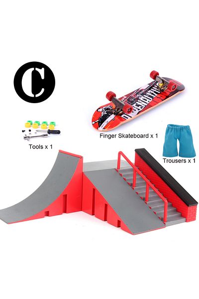 Choice 4C Finger Skateboard Big Scene DIY Mini Park Finger Skatepark Ramp Track Stairs Venue Combination In