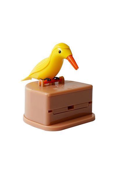 Choice Yellow bird brown 1Pc New Small Bird Toothpick Container Automatic Toothpick Dispenser Toothpick Hol