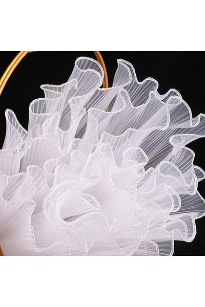 Choice Silver Edge White 28cmx4yard Flower Wrapping Paper Pearl Wave Yarn Flower Packaging Lace Mesh Floris