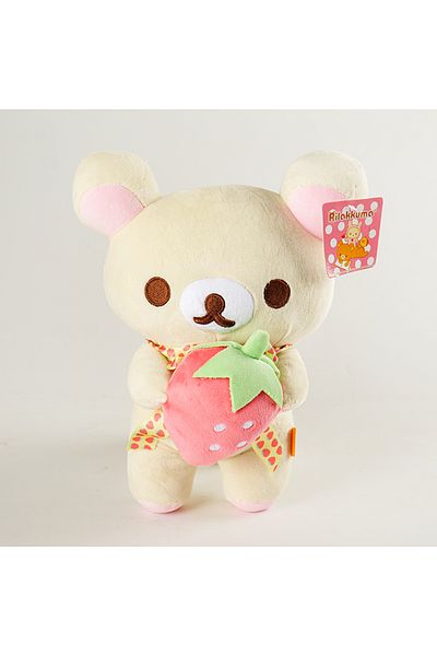 Choice Strawberry WH 25cm Kawaii Strawberry Rilakkuma Plush Doll Anime Teddy Bear Rilakkuma Bear Dress up R