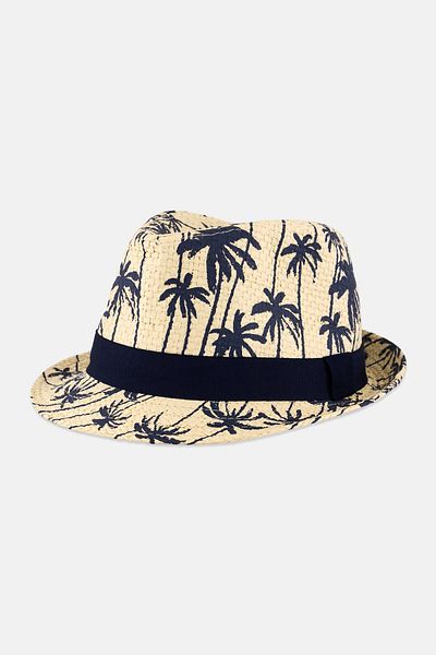 Andy & Evan Toddlers Boy Graphic Buckle Hat, Beige