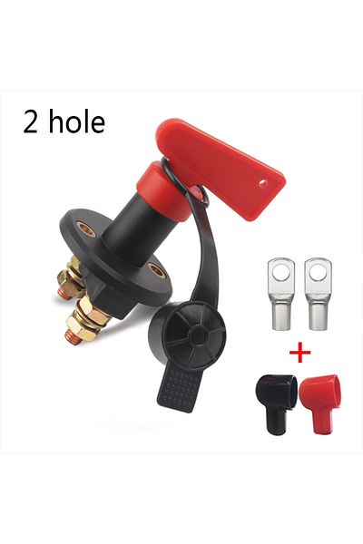 Choice 2 hole M10 300A 12V 24V Red 2Key Cut Off Battery Main Kill Switch Vehicle Car Modify Isolator Discon
