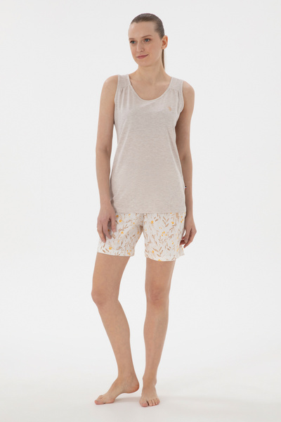 U.S. Polo Assn. Kadın Bej Pijama Takımı 50312914-VR011