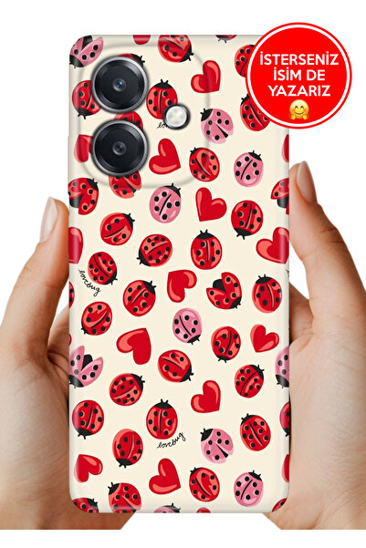 OPPO A3 4g Oppo Kılıf Desenli Baskılı Kamera Korumalı Silikon Love Bug