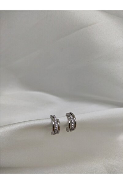 Pera ÜÇLÜ SARMAL MİNİMAL SILVER KÜPE