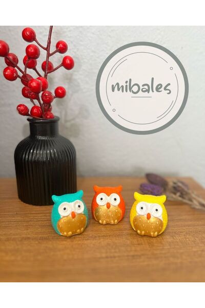 mibales Dekoratif 3lü Baykuş
