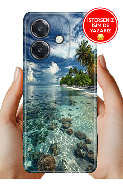 OPPO A3 4g Oppo Kılıf Desenli Baskılı Kamera Korumalı Silikon Maldivler50