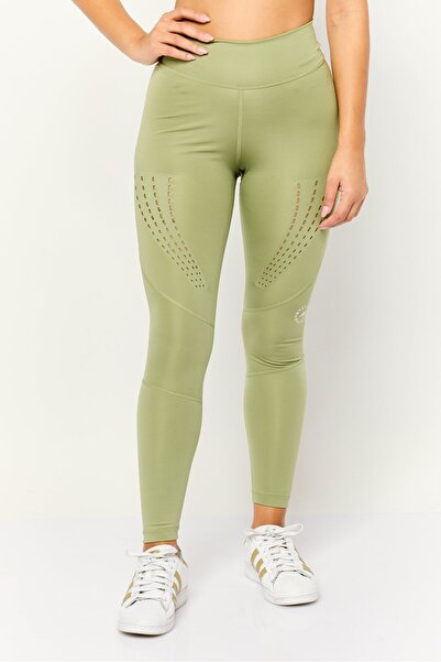 adidas بنطلون رياضي ضيق للتدريب للنساء من ستيلا مكارتني، باللون الأخضر