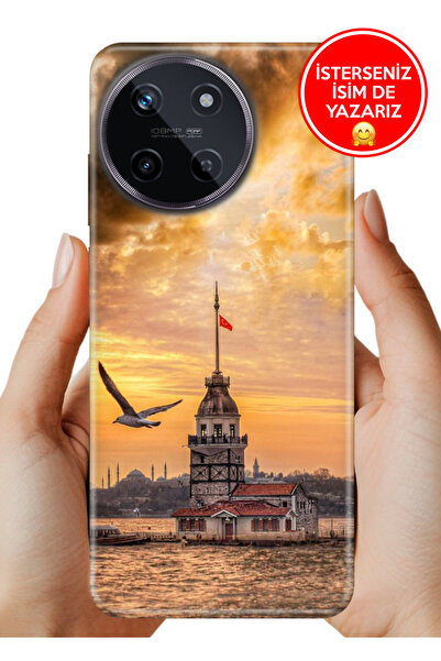 realme 11 4G Kılıf Kamera Korumalı Full Desen Arka Silikon Kız Kulesinde