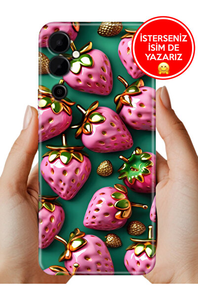 TECNO Pova Neo 2 Kılıf Rubber Esnek Silikon Tam Koruma Strawberry