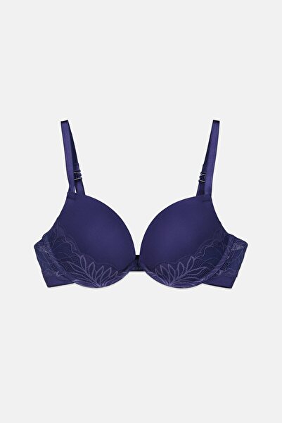 Tchibo Women Padded Underwired Push Up Bra, Navy