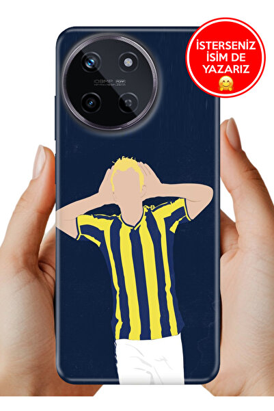 realme 11 4G Kılıf Desenli Baskılı Kamera Korumalı Silikon Sarı Lacivert Gol