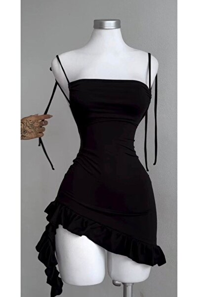 NİSANURTEKSTİL Y2k mini fırfırlı elbise