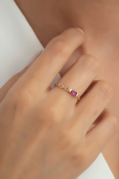 Ersöz Kuyumculuk 14 AYAR ALTIN MİNİ TAŞLI YÜZÜK