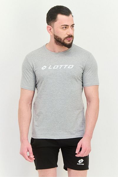 Lotto Men Sportswear Fit Short Sleeve Outdoor T-shirt, Grey